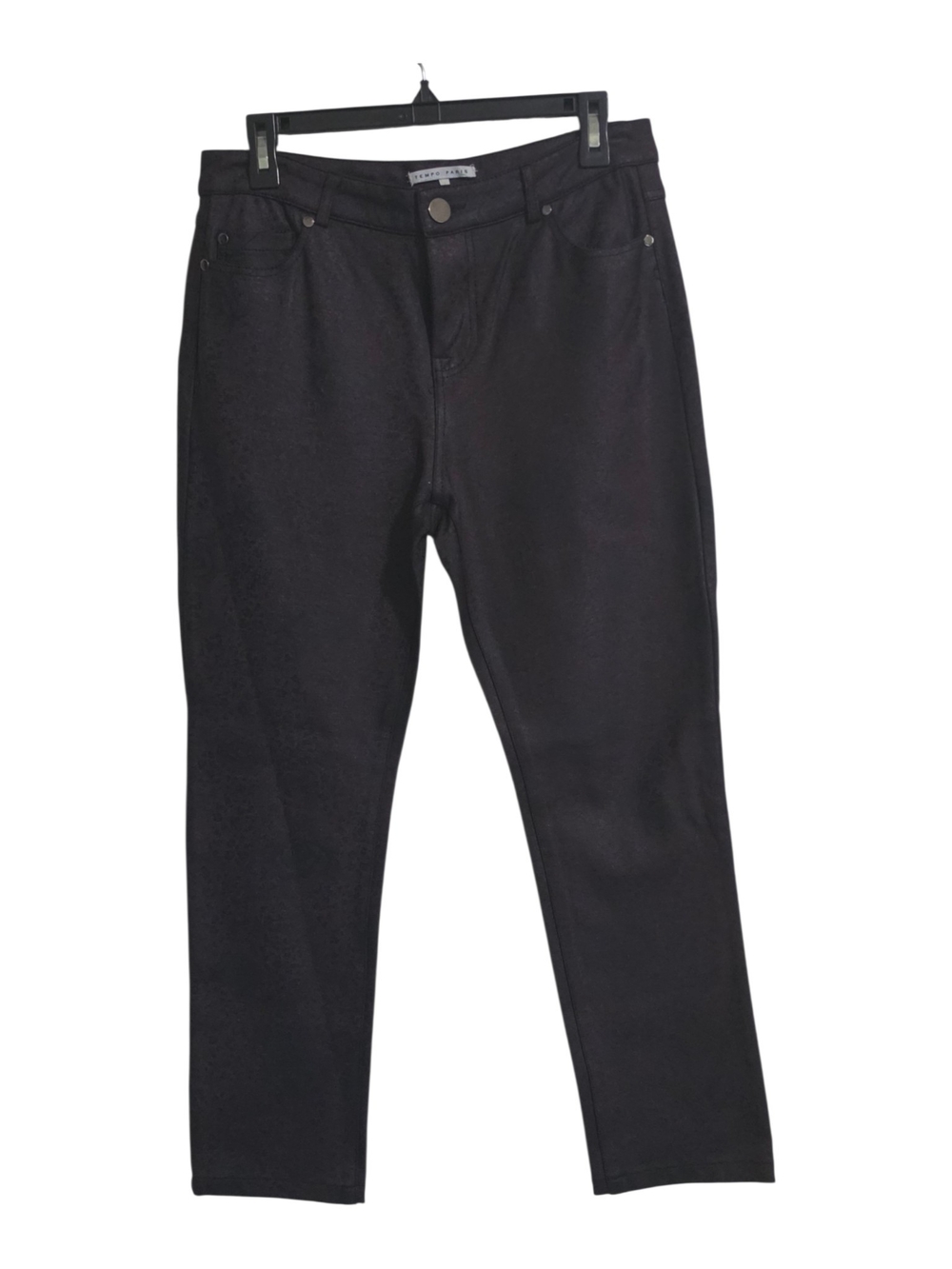 Tempo Paris Plum Animal Print Boot Cut Pants